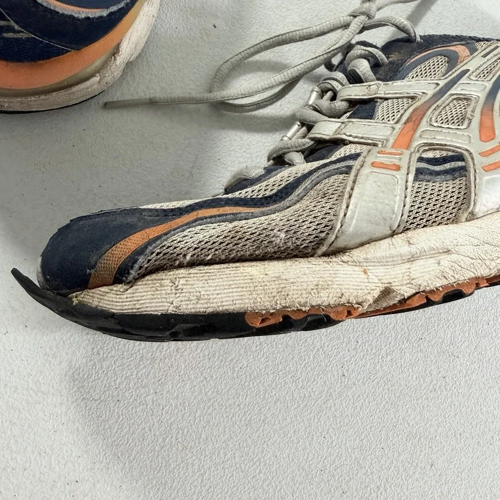 Vintage ASICS Gel-Creed 2002 Men's Blue Orange Silver Running Shoes Size 11 READ